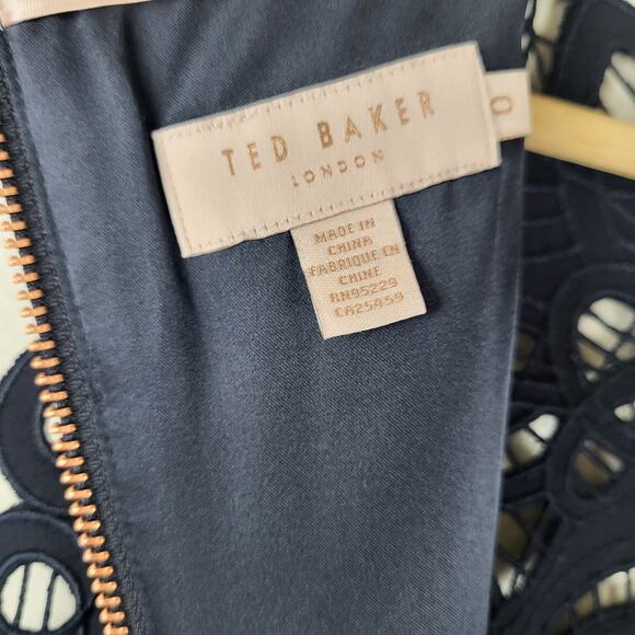 Ted Baker Verony Eyelet A-Line Lace Panel Sleeveless Mini Dress | 0 - Picture 11 of 11